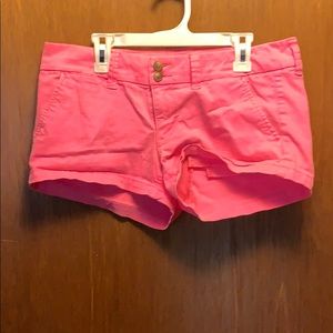 Neon pink American eagle shorts